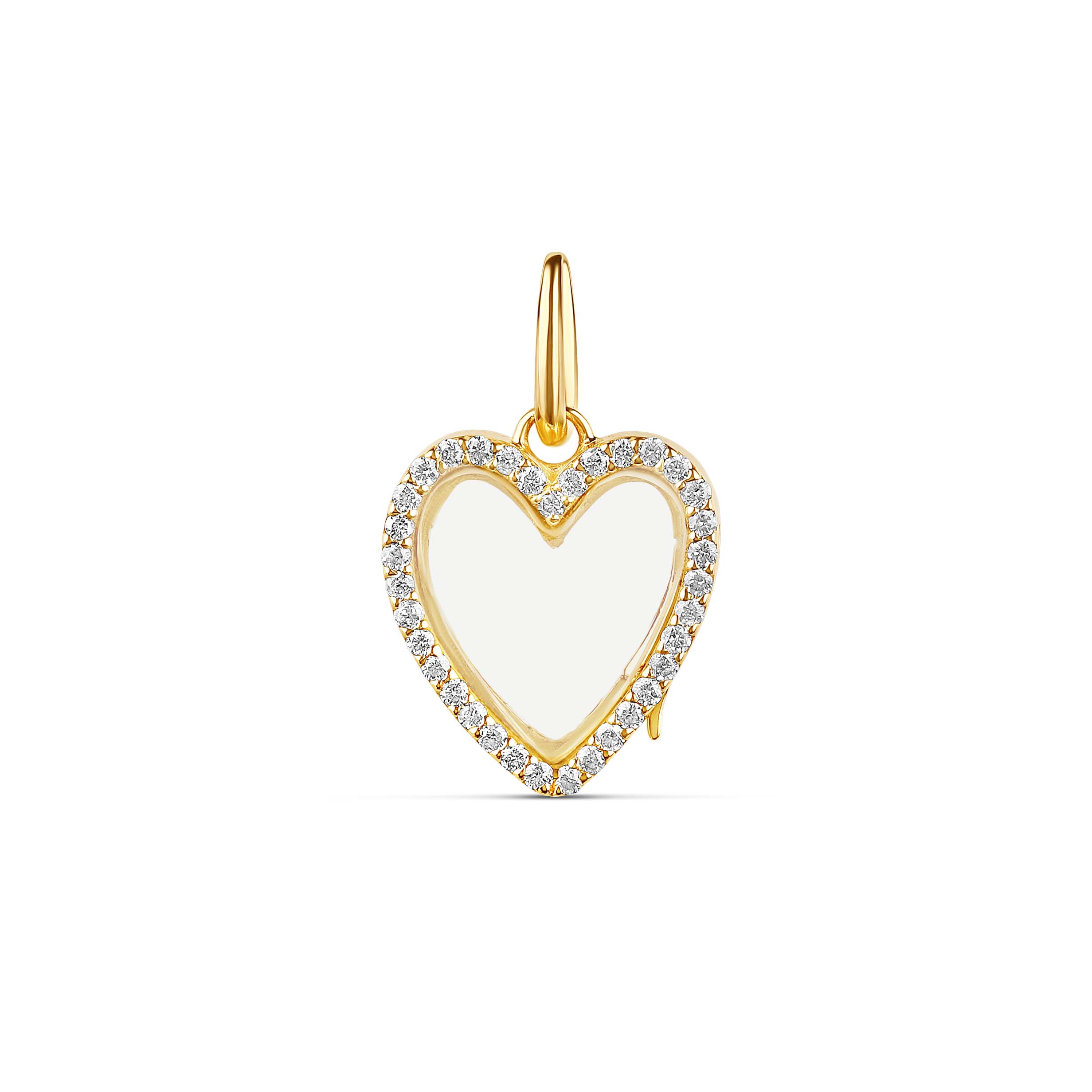 Valentine's Mini Heart Glass Charm Locket