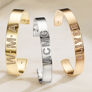 The Perfect Push Present: Personalized Diamond ID Cuff Bangle
