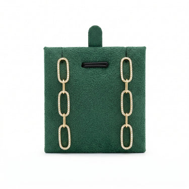 Paperclip Gold Natural Diamond Earrings