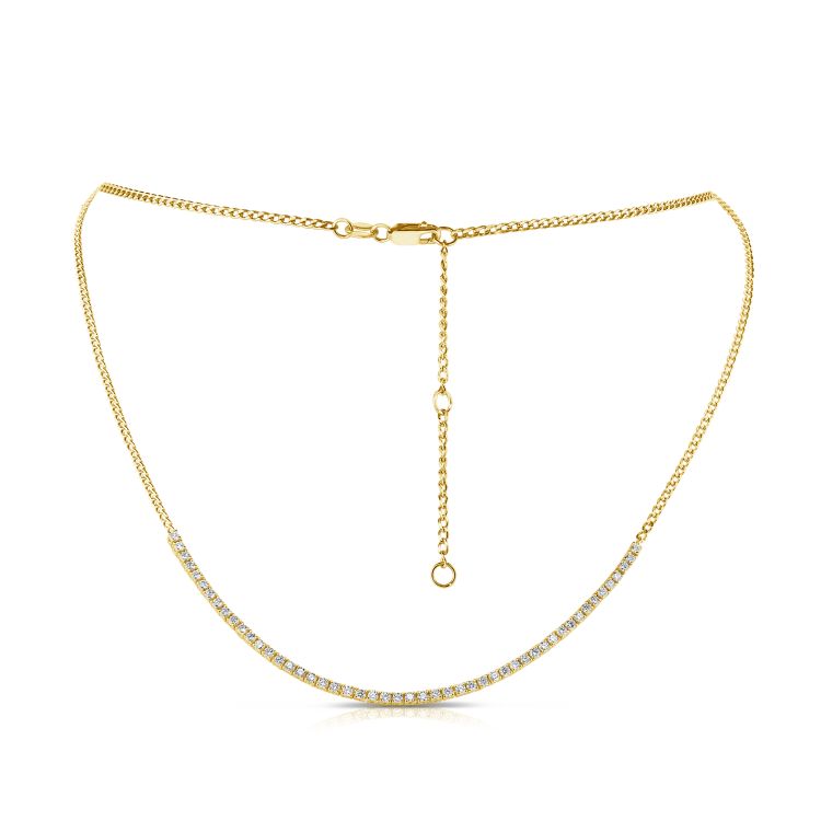 Thin Cuban Tennis Necklace