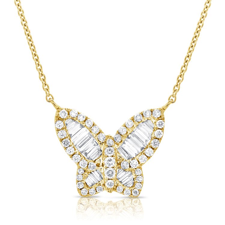 - Baguette Diamond Butterfly"