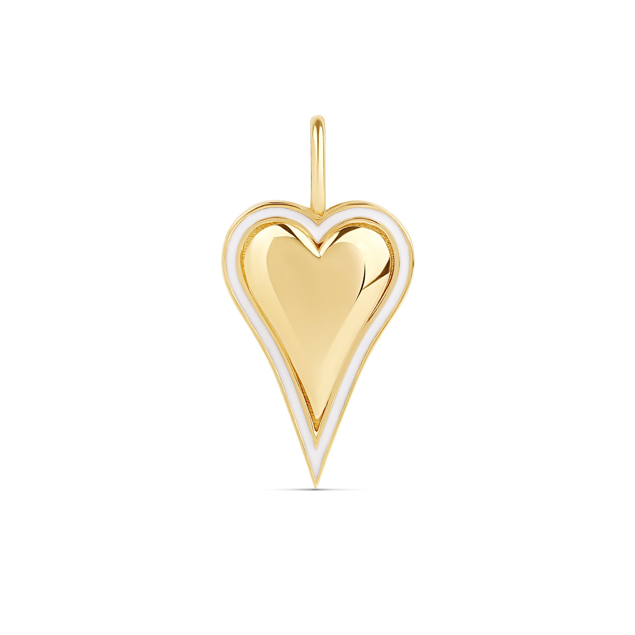 Helium Enamel Outline Heart Charm