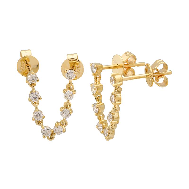 - Diamond By The Yard Earring Chain Stud -