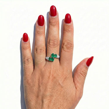 Emerald Natural Diamonds Wrap Ring