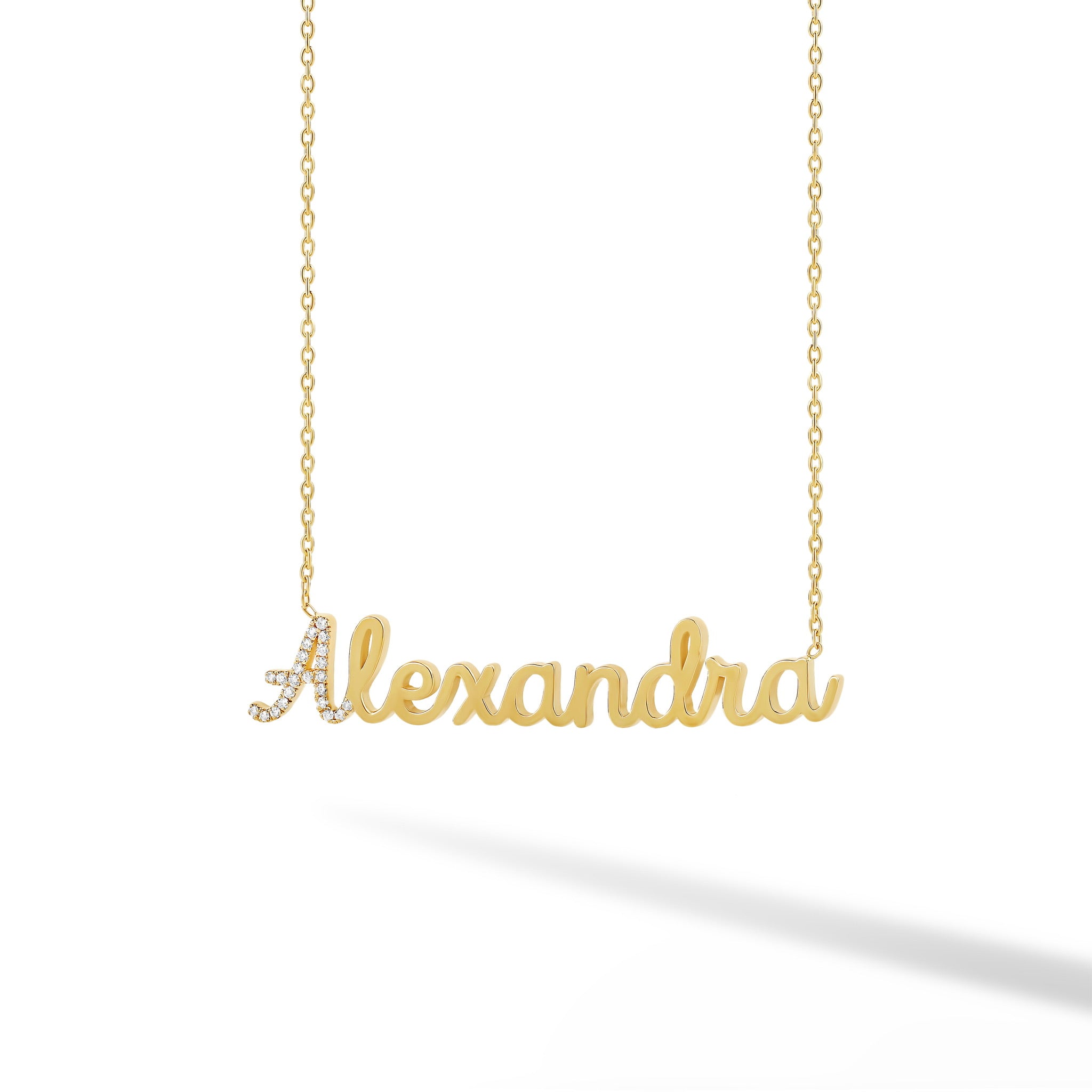 Diamond Accent Initial Name Necklace