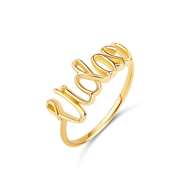 Gold Name Ring