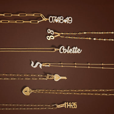 Diamond Heart Initial Key Charm