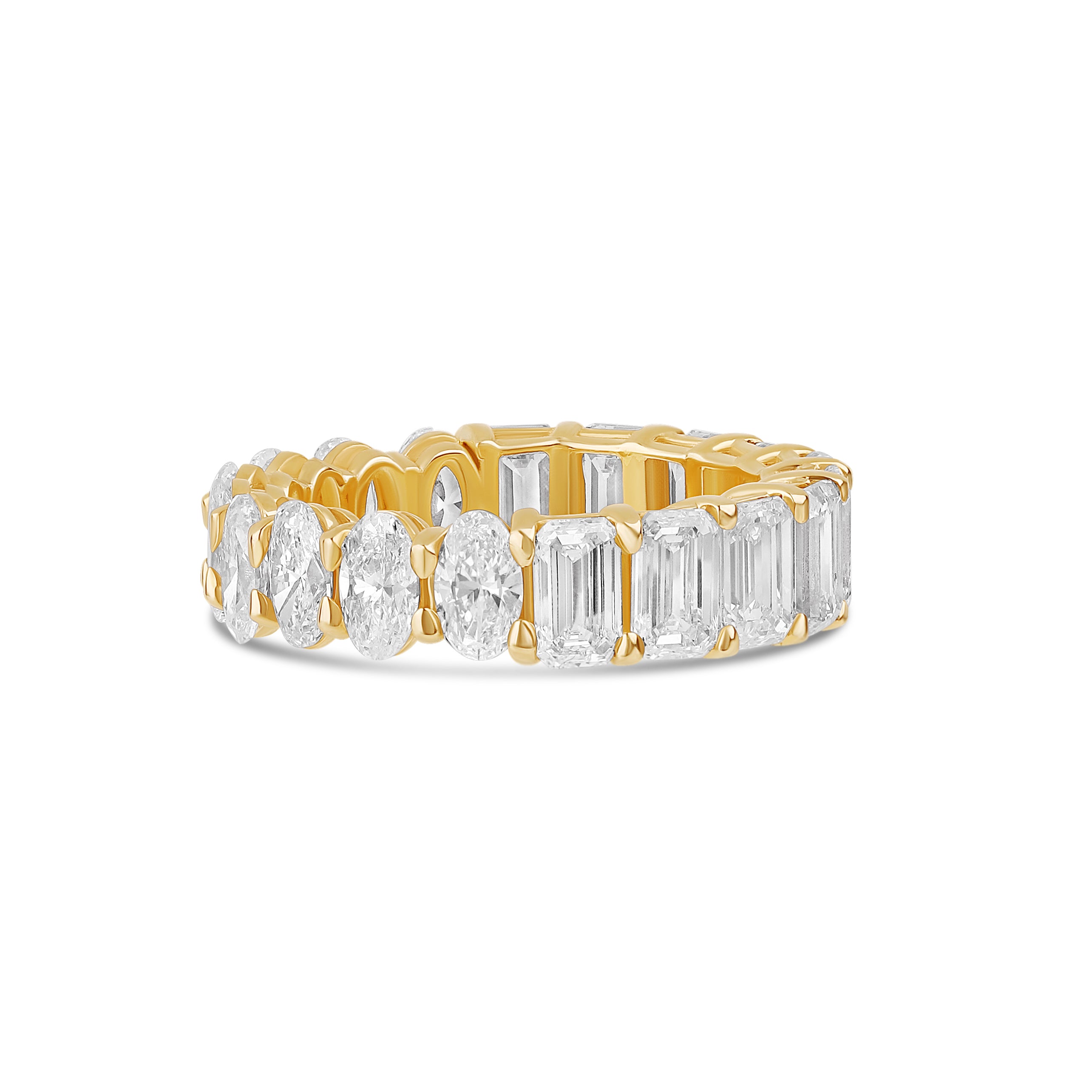 Half/Half Oval and Emerald Cut Lab Diamond Eternity Ring