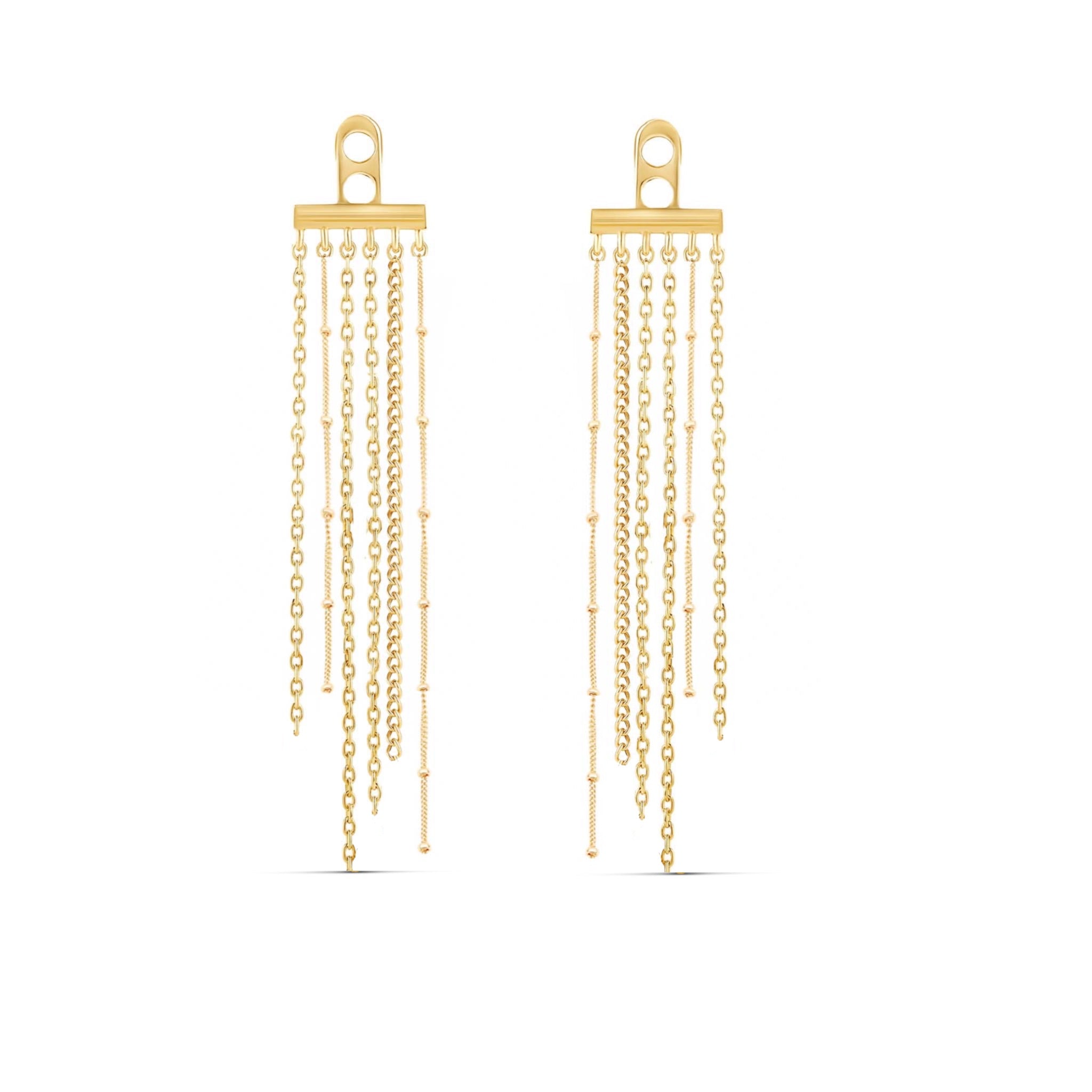 Multi-Chain Tassel Earring Back Charm (PAIR)