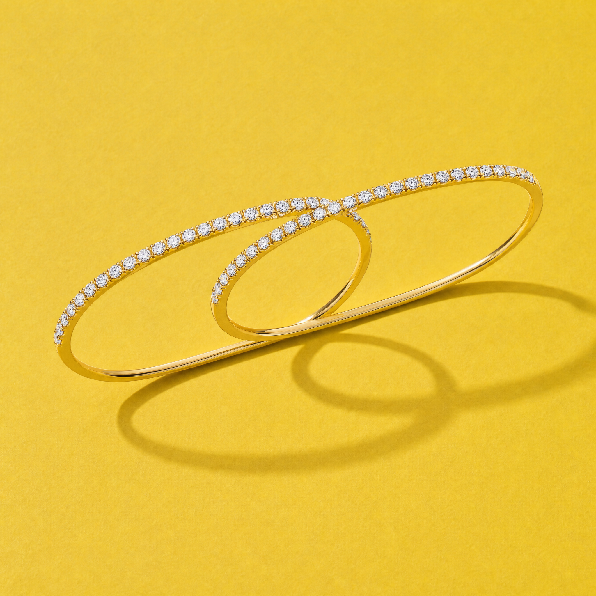 Natural Diamond Two Finger Ring