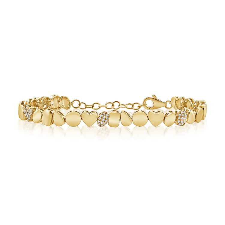 Bold Gold Mixed Shapes Bracelet