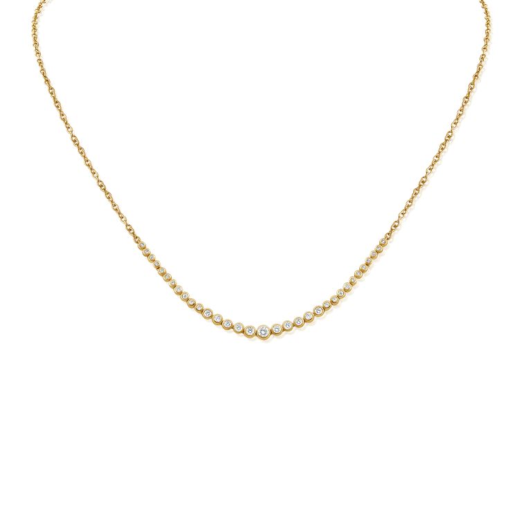 - Bezel Diamond Necklace -
