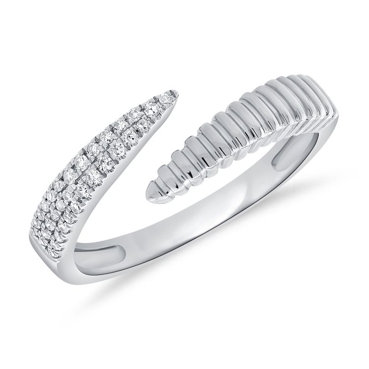 Diamond Fluted Coil Ring