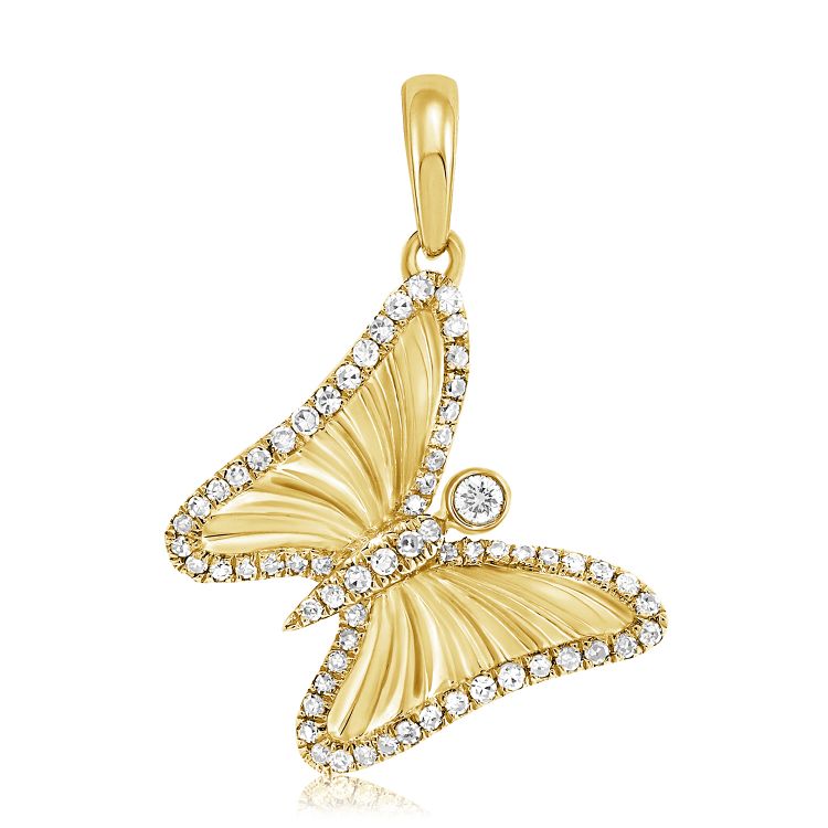 - Butterfly pave outline Charm -
