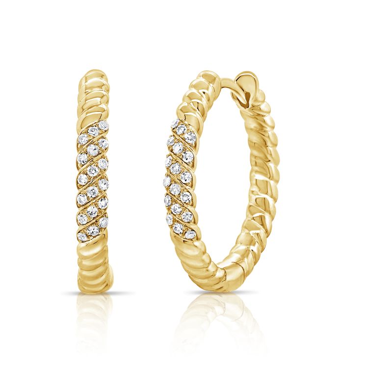 - Croissant Diamond Earrings  -