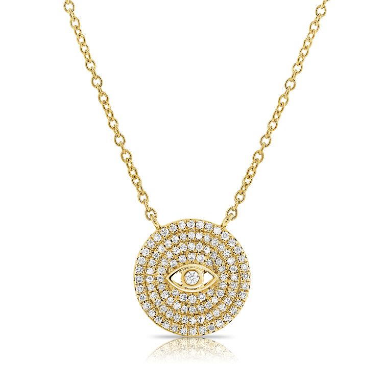 Pave Evil Eye Necklace