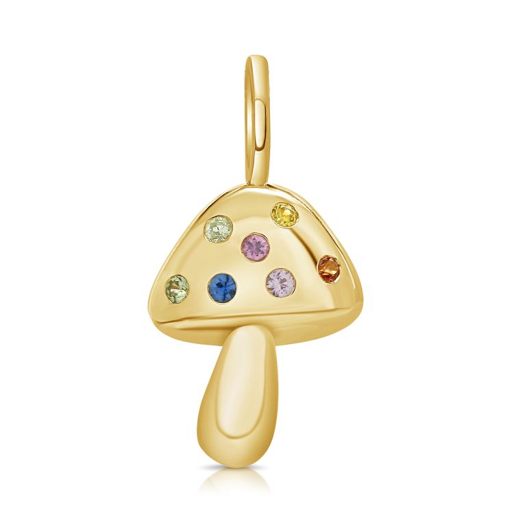 - Gemstones Mushroom Charm -
