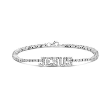 Custom Everyday Diamond Name Tennis Bracelet with extenders