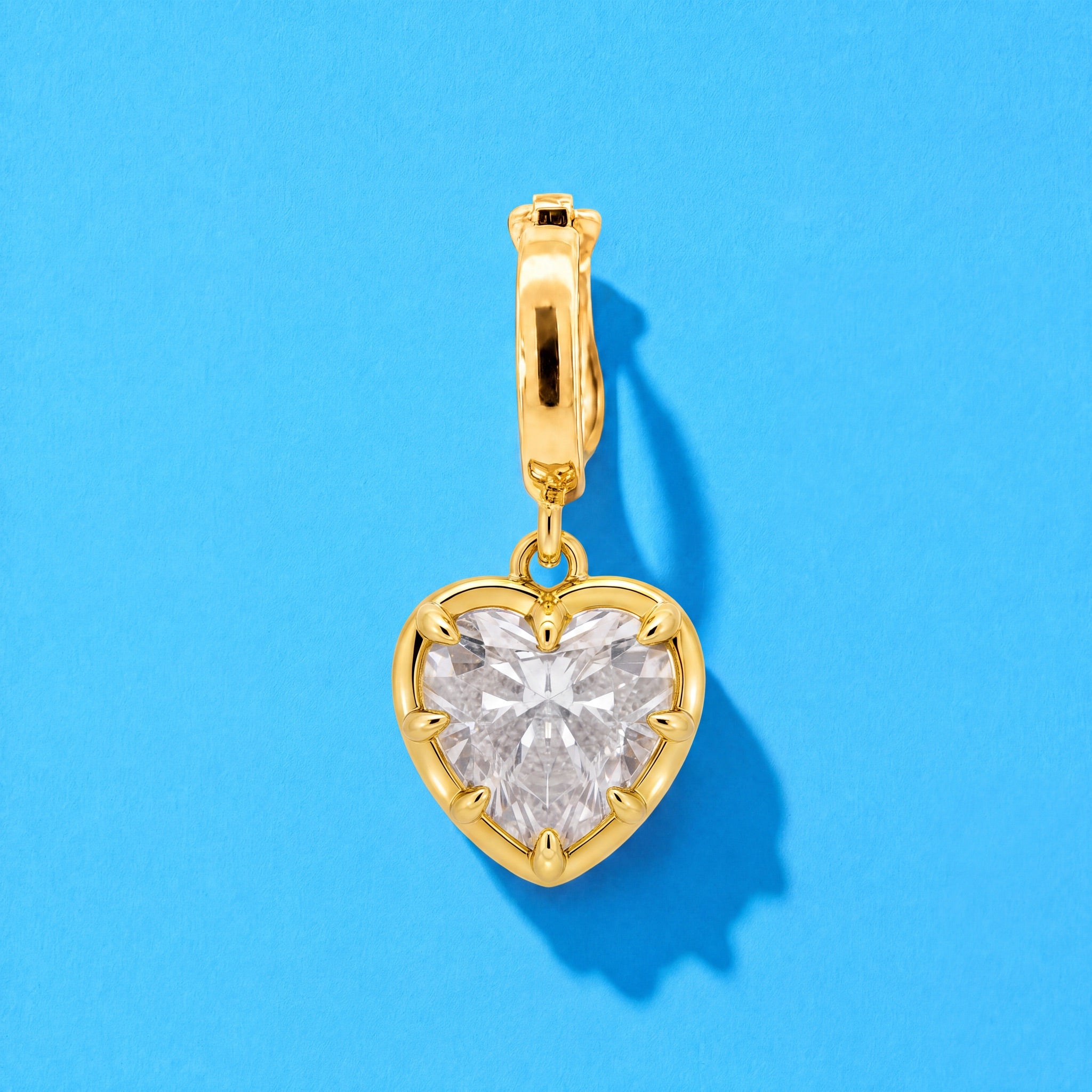 1ct Heart Diamond Charm / Yellow Gold