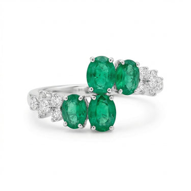 Emerald Natural Diamonds Wrap Ring