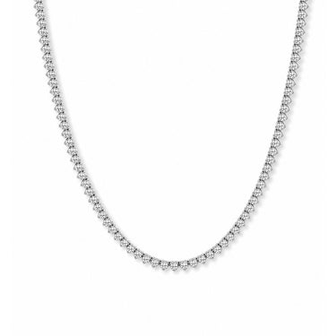 6.2ct Three Prong Tennis Necklace - Lab Diamonds
