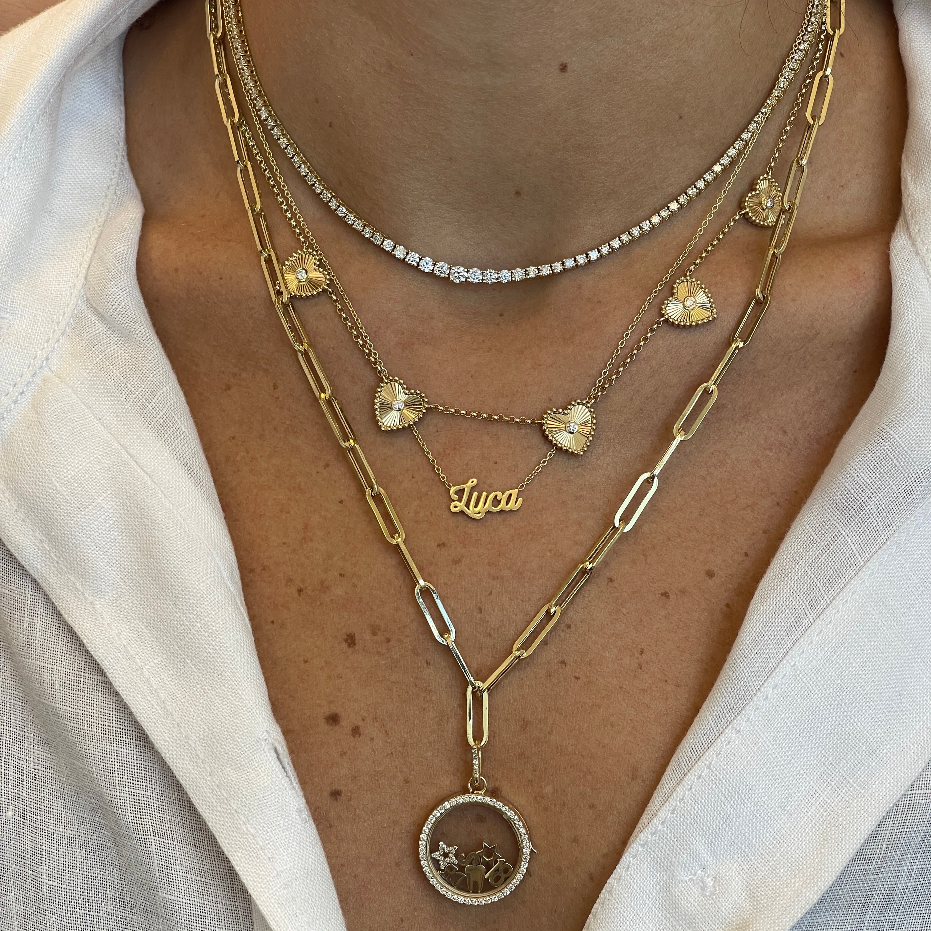 Delicate Graduate 4 prong Tennis Necklace
