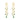 Mixed Shape Bezels Gemstone Tassel Earring Back Charm (PAIR)