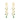 Mixed Shape Bezels Gemstone Tassel Earring Back Charm (PAIR)