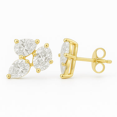 Trio Mixed Shape Lab Diamond Studs