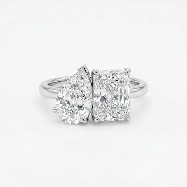 Pear Radiant Lab Diamond Toi et Moi Ring