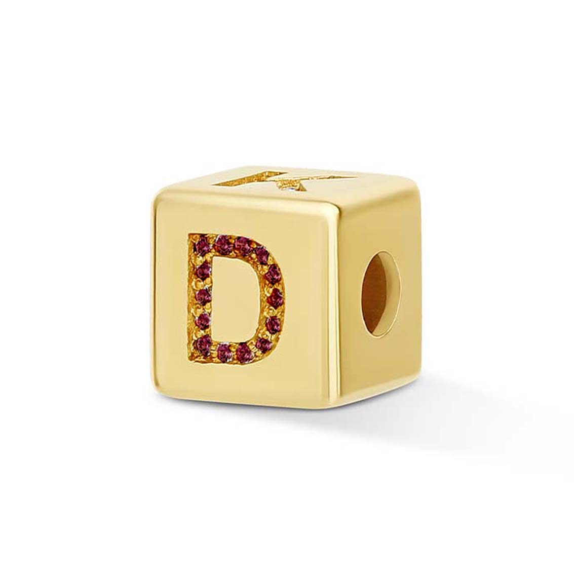 Gemstone + Diamond Alphabet Block Charm