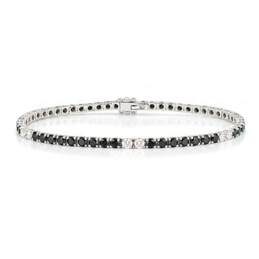 Black Diamonds Tennis Bracelet (18k 3.50ct Natural)