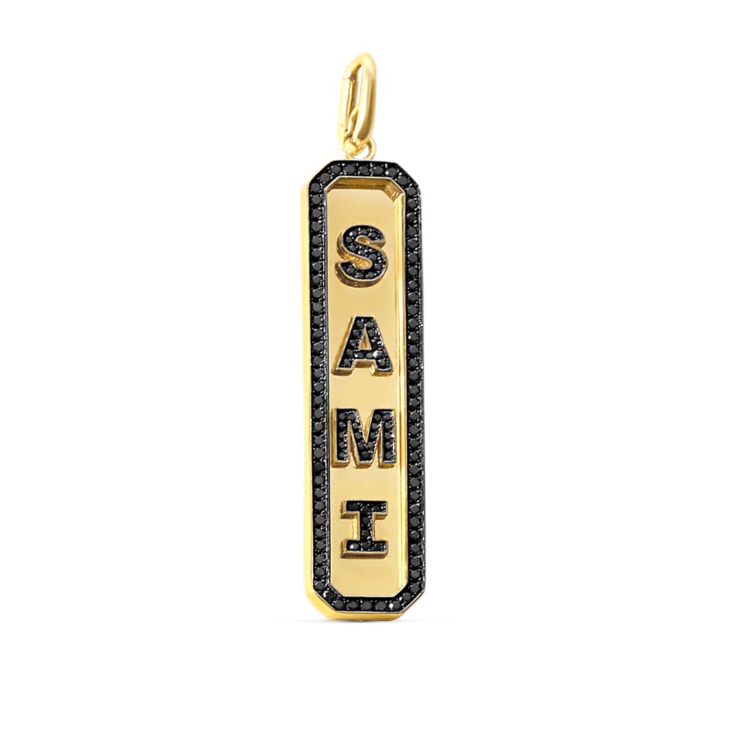 Vertical Mini Nameplate Necklace