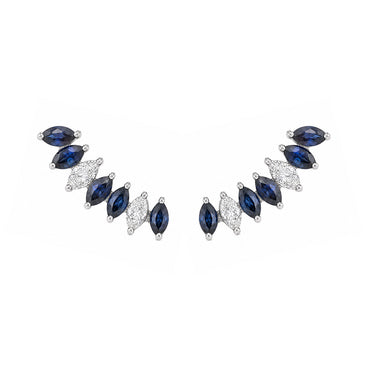 18k Natural Sapphire and Diamond Crawlers