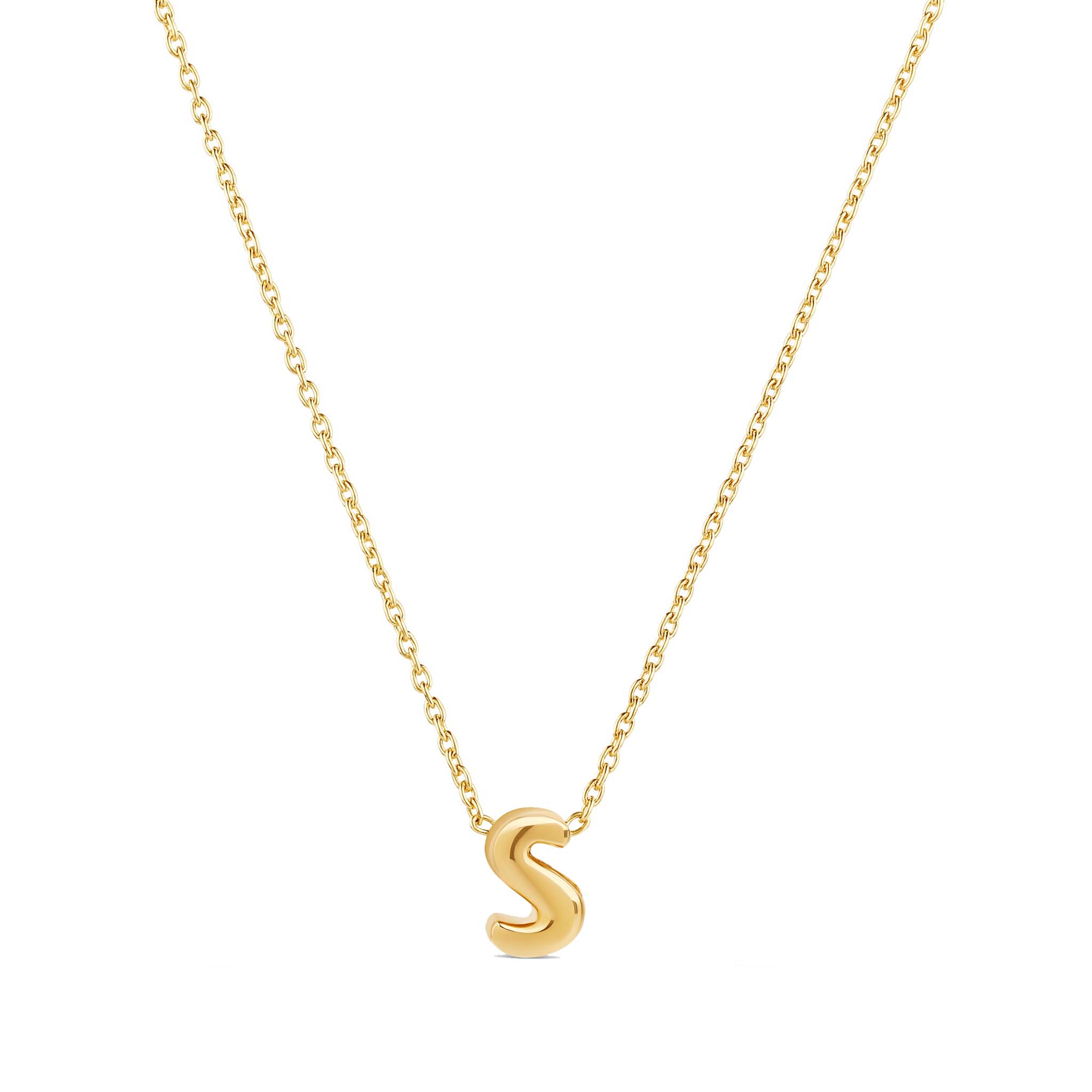 Helium Solid Initial Necklace