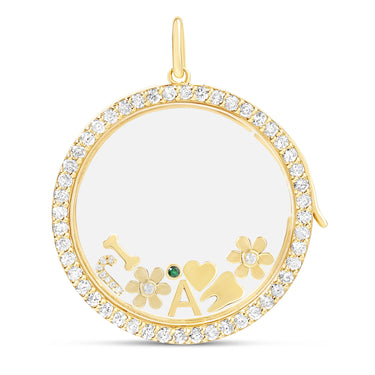 Diamond Glass Charm Locket 770 Fine Jewelry