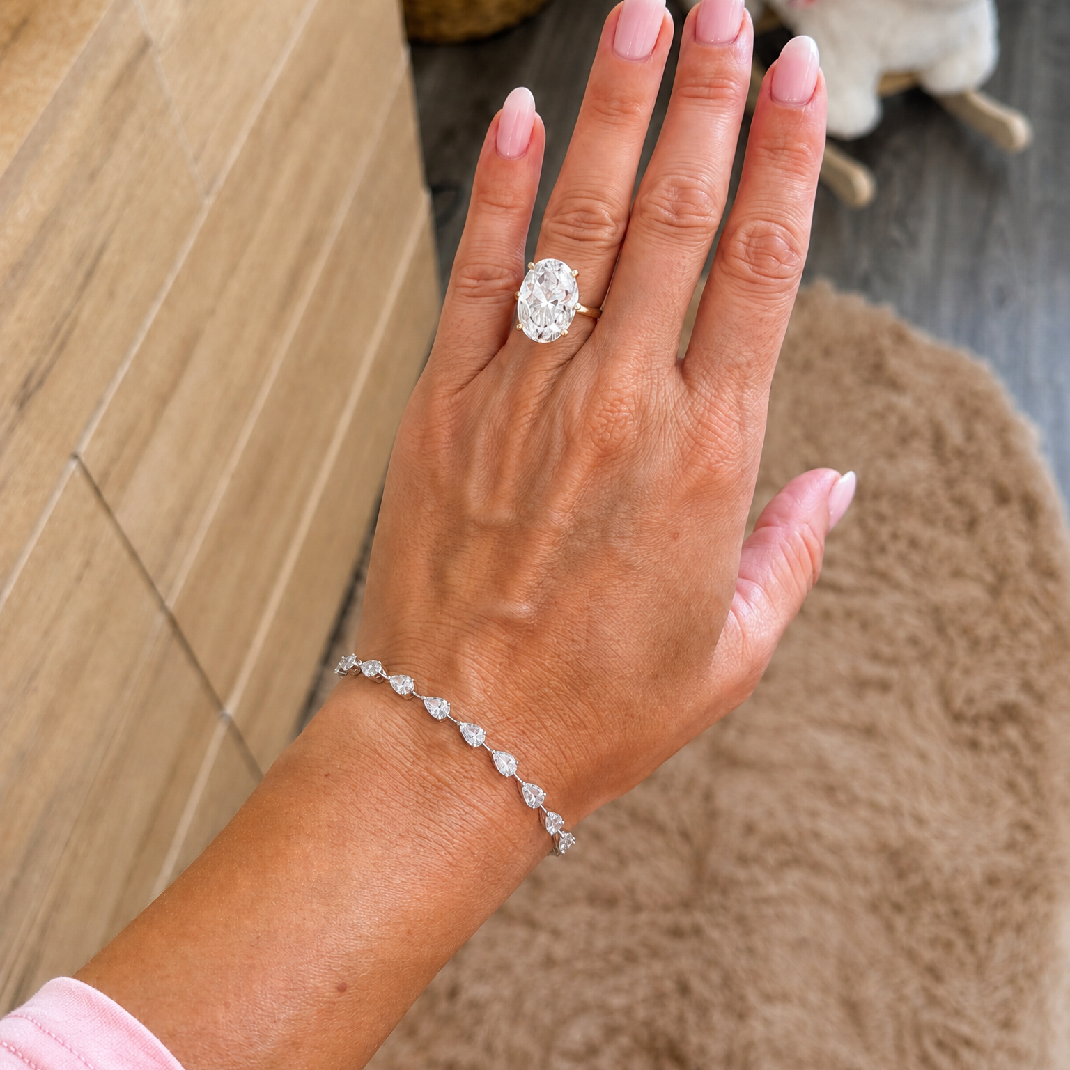 Pear Diamond Tennis Bracelet