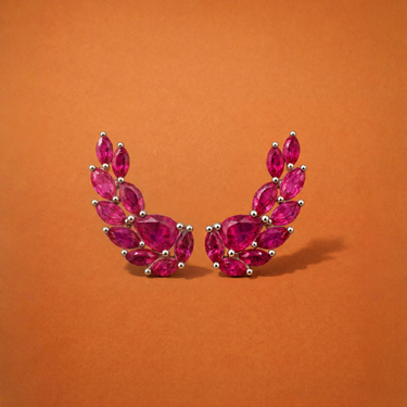 18k Natural Ruby's Crawlers