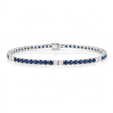 Blue Sapphire Tennis Bracelet (18k 3.50ct Natural)
