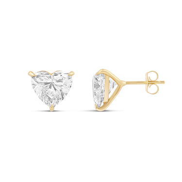 8ctw Heart Lab Diamond Studs (PAIR) - IGI Certified