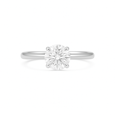 2ct Round Cut Lab Diamond on Solid Band Ring - IGI Certified