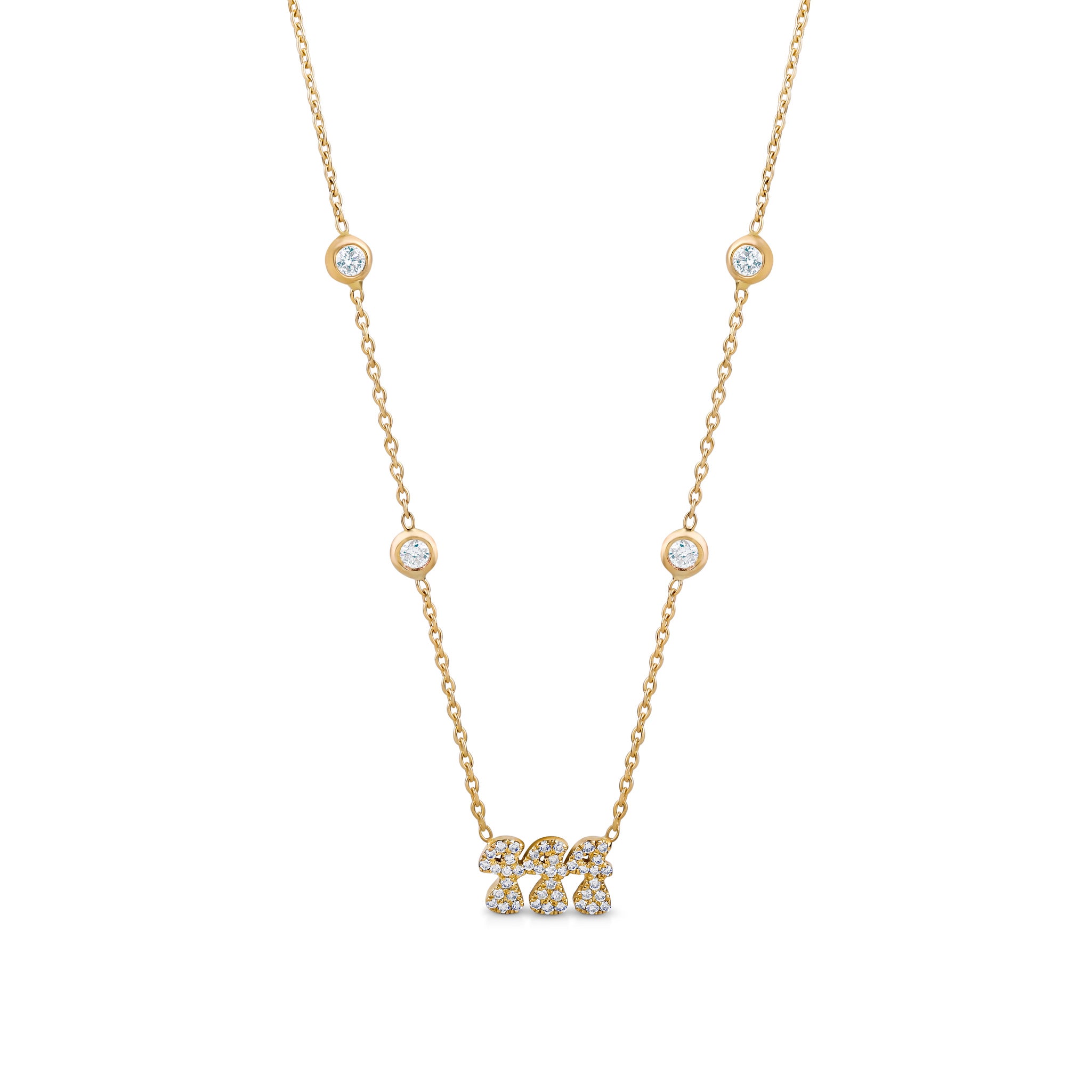 Statement Diamond Pave Custom Name Necklace