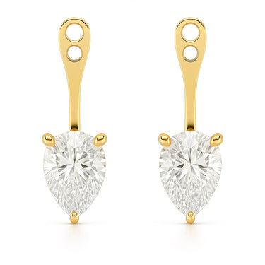Lab Diamond Pear Stud Jackets