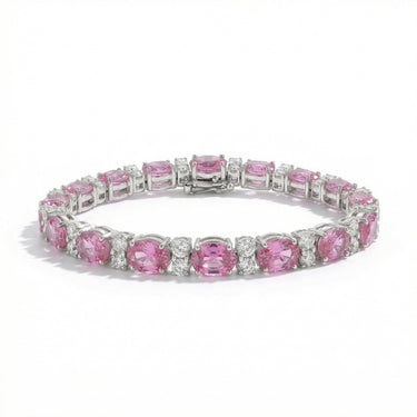 Pink Sapphire Tennis Bracelet