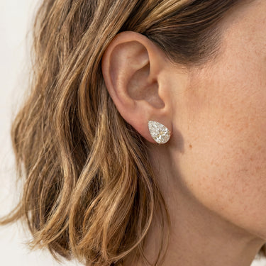 8ctw Lab Diamond Pear Studs IGI CERTIFIED