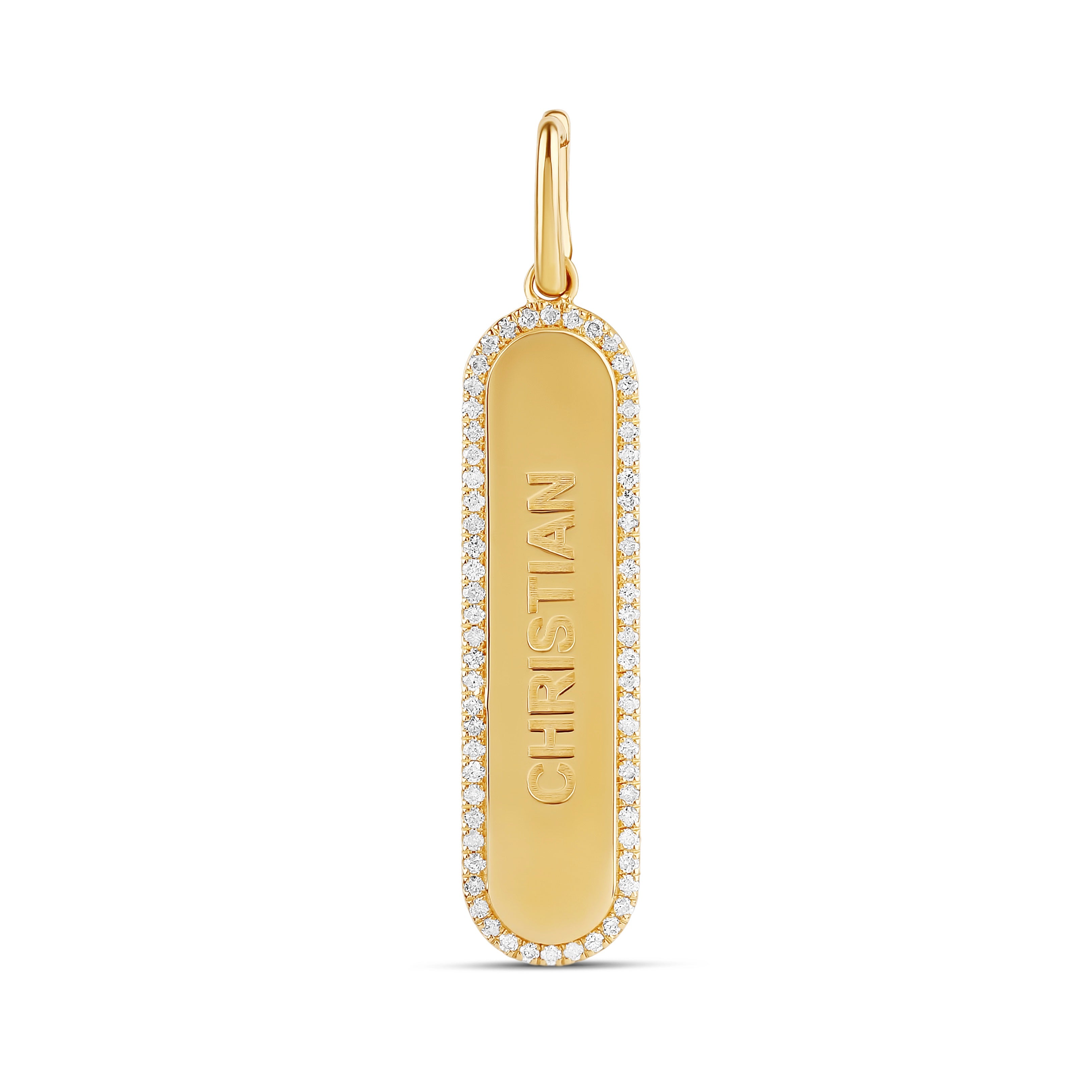 Custom Diamond Nameplate Charm