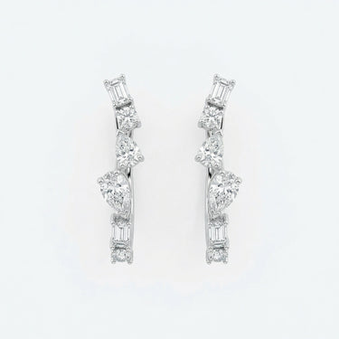 Mixed Shape Natural Diamond Hoops