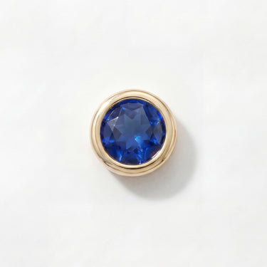 Blue Sapphire Bezel Charm
