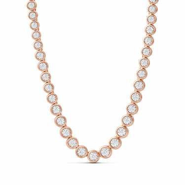 10ct Lab Diamond Bezel Set Tennis Necklace - RG