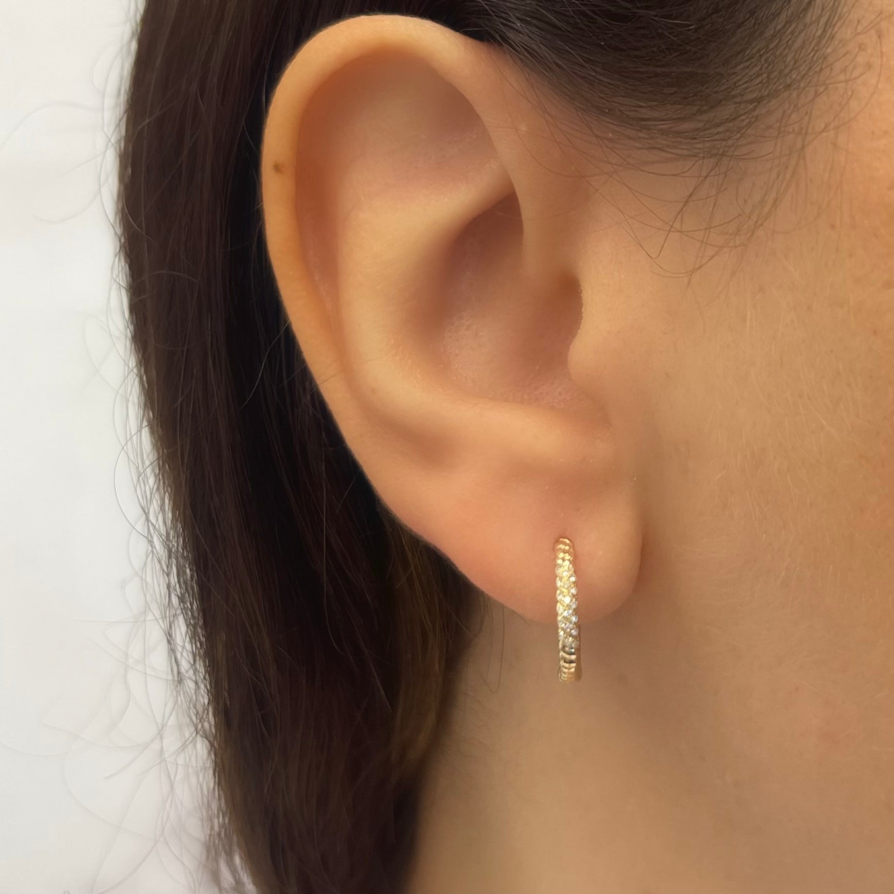 - Croissant Diamond Earrings  -